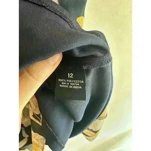 JBS Floral V-Neck Button Front Pleated Dress Size 12 - Picture 5 of 6